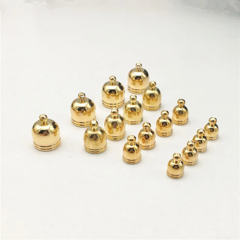 100 шт. аксессуары для бусин Концевики кожаного шнура ожерелья провода застежки из