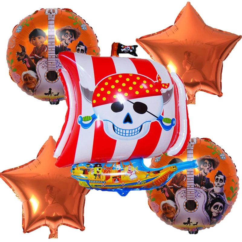 5 шт./компл. пиратский корабль на Хэллоуин комбинация фольга воздушный шар