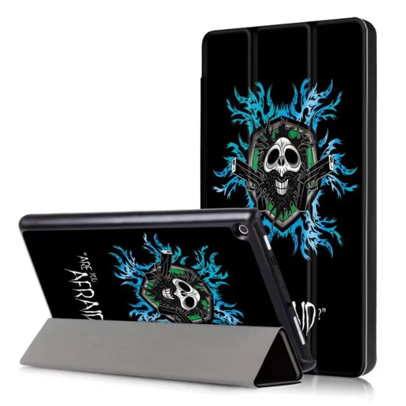 Для Amazon kindle fire hd 8 чехол с принтом из искусственной кожи с подставкой умный чехол для сна Funda для kindle fire hd8