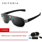 Мужские солнцезащитные очки VEITHDIA, дизайнерские водительские очки с поляризационными стеклами, затемненные очки, 2019