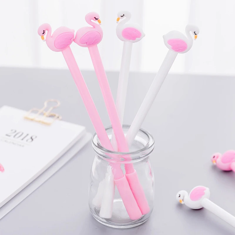 0 5 мм милый красивый Лебедь Розовый фламинго гелевая ручка для письма Kawaii