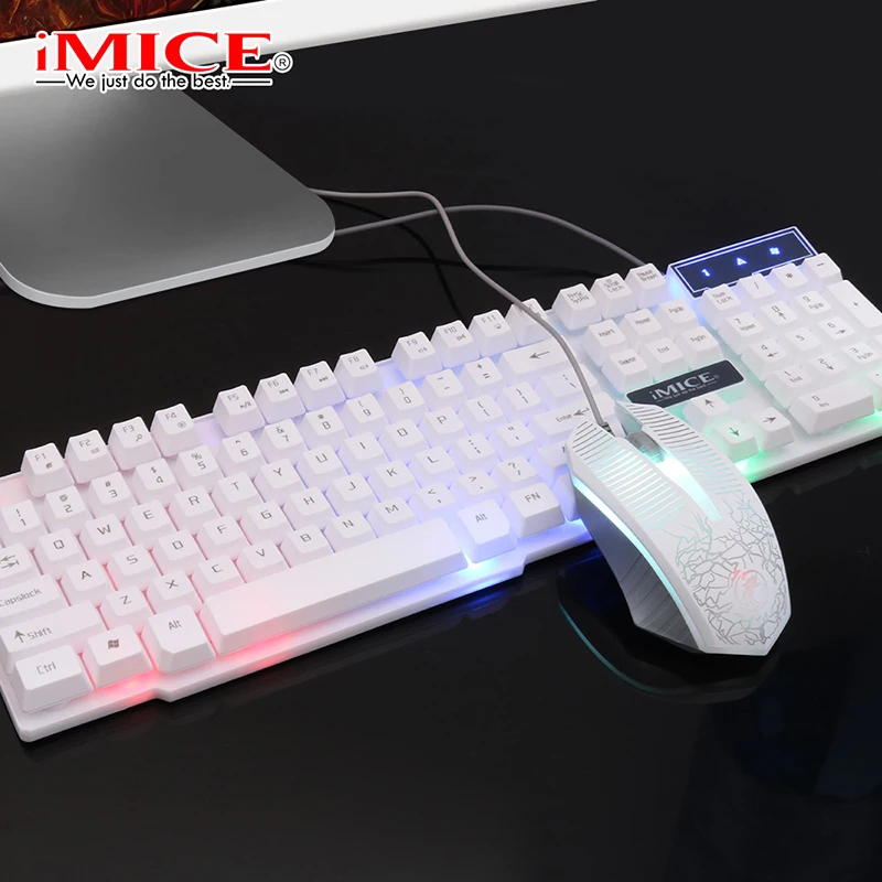 Проводной PC Gamer клавиатура и мышь комплект IP68 Водонепроницаемый 104 подсветкой