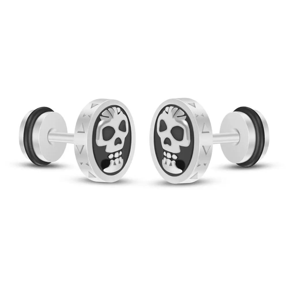 2020 тренд череп EarringDrop масло Хэллоуин стержня уха Мужские Женские Юнисекс модные
