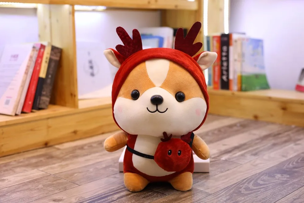 Прямая поставка; Косплей Shiba «Лисья Секретная служба»(Inu плюшевые игрушки кунг-фу Панда собака Косплэй забавные плюшевые животные, игрушки собаки куклы детские игрушки 25/35 см