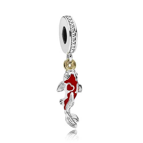 Maxi Charms DIY Ювелирные изделия маленькие монеты Карп Рыба Европейские Бусины