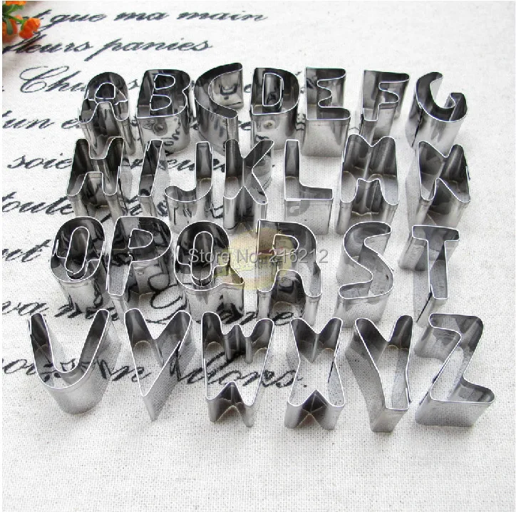 26 English Letter Stereoscopic Cookie Cutters Toast Cutter Bread DIY Baking Cake Mold Tools | Дом и сад