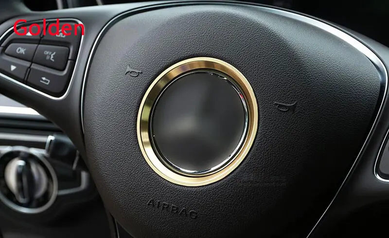 Алюминиевое хромированное кольцо на рулевое колесо для Mercedes Benz CLA GLE GLC A B C Class W204