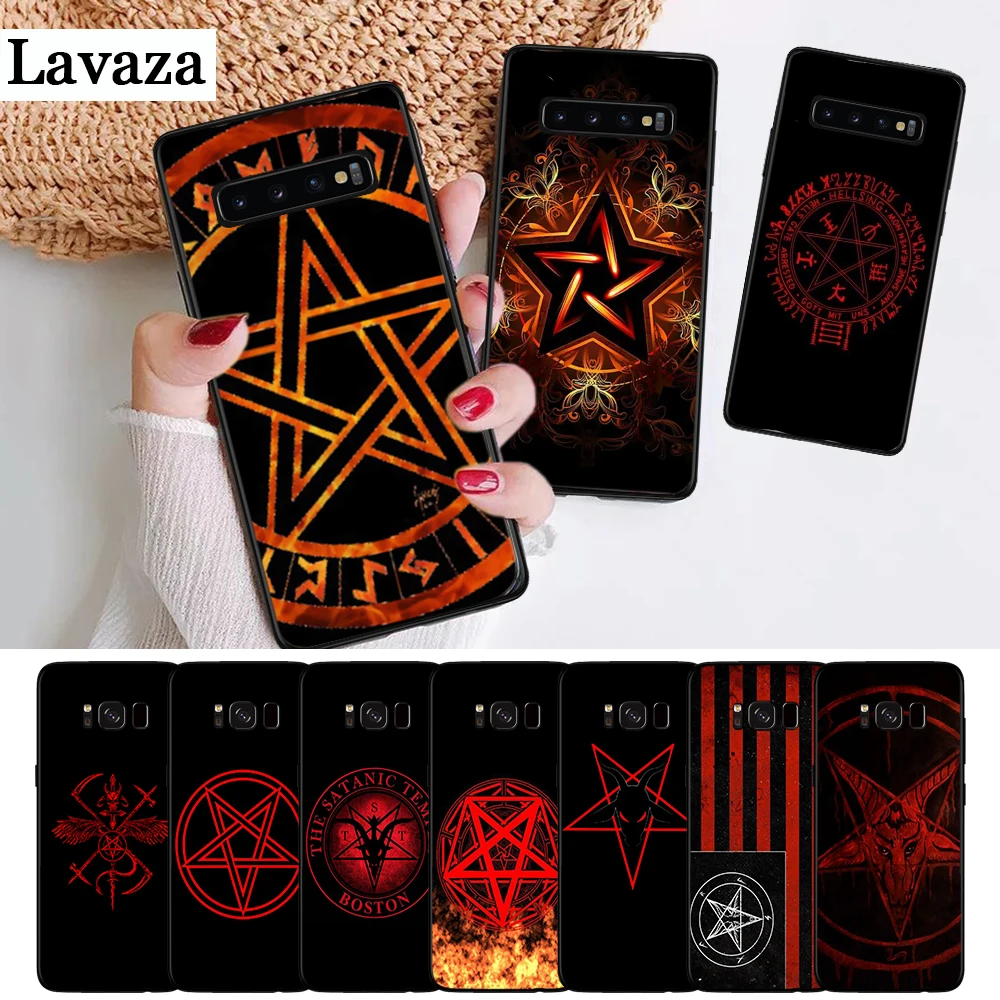 Пентаграмма пентаграмма дизайн силиконовый чехол для Samsung S6 край S7 S8 плюс S9 S10 S10e