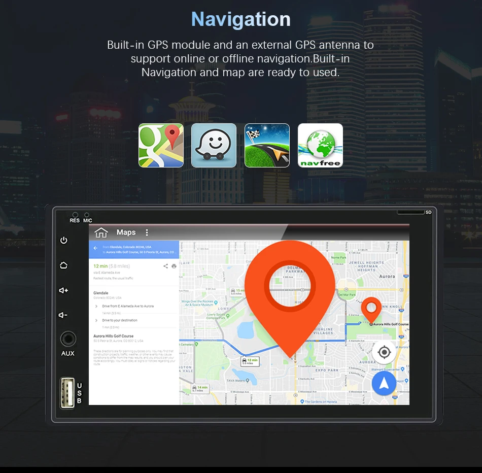 Eunavi в тире 2 Din 1024*600 HD Android 9,0 Автомобильный Кран ПК планшет 2din универсальный gps Мультимедиа Радио стерео аудио плеер 170*96