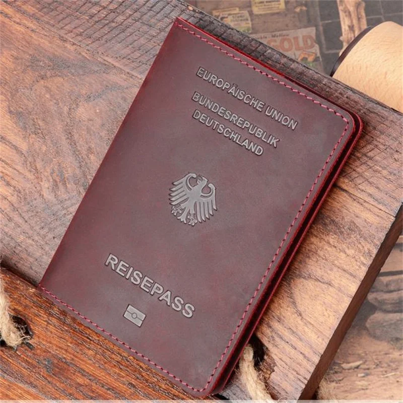 Deutschland натуральная кожа Германия Обложка для паспорта Кредитная карта ID