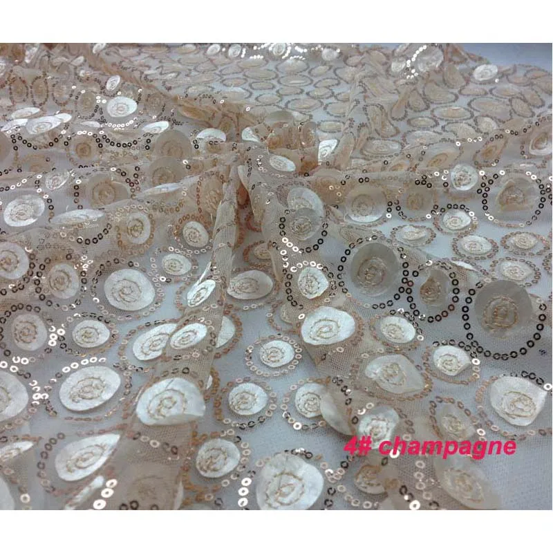 1 ярд африканская кружевная ткань с блестками для платья ширина 130 см Нигерия