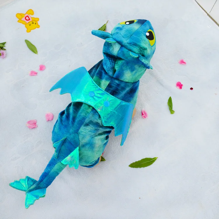 Хэллоуин Fly Dragon dog динозавр зимний флисовый костюм для домашних животных кошек