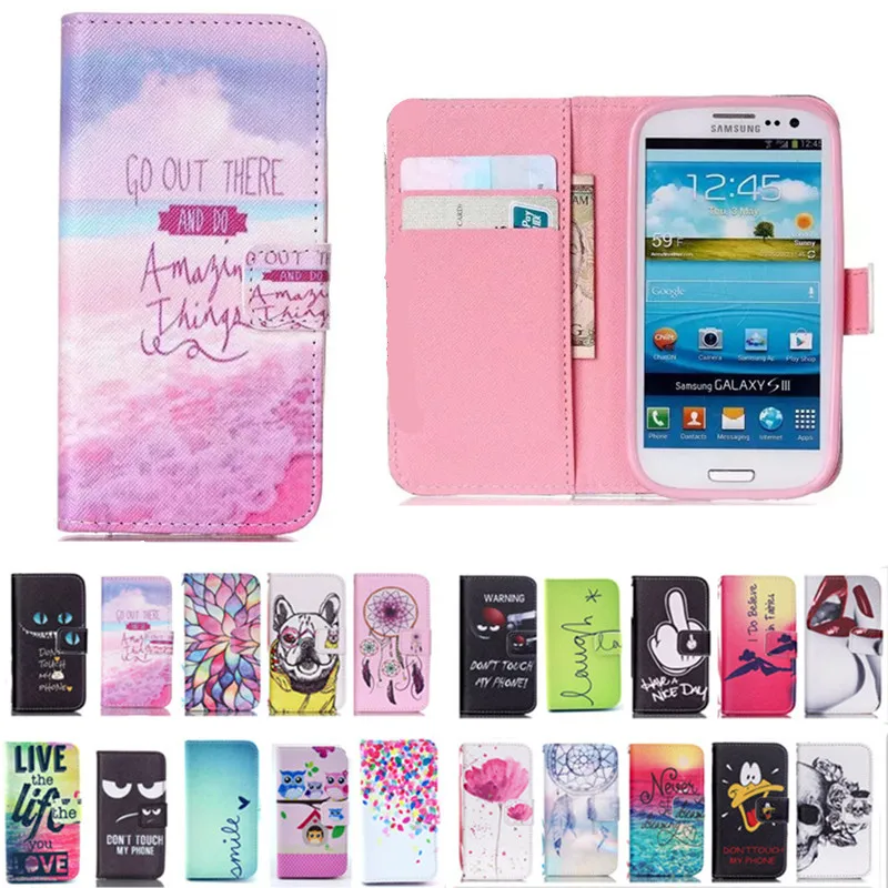Кожаный флип кошелек мягкий силиконовый чехол из ТПУ для Samsung Galaxy S3 Neo S 3 GT i9300 i9301