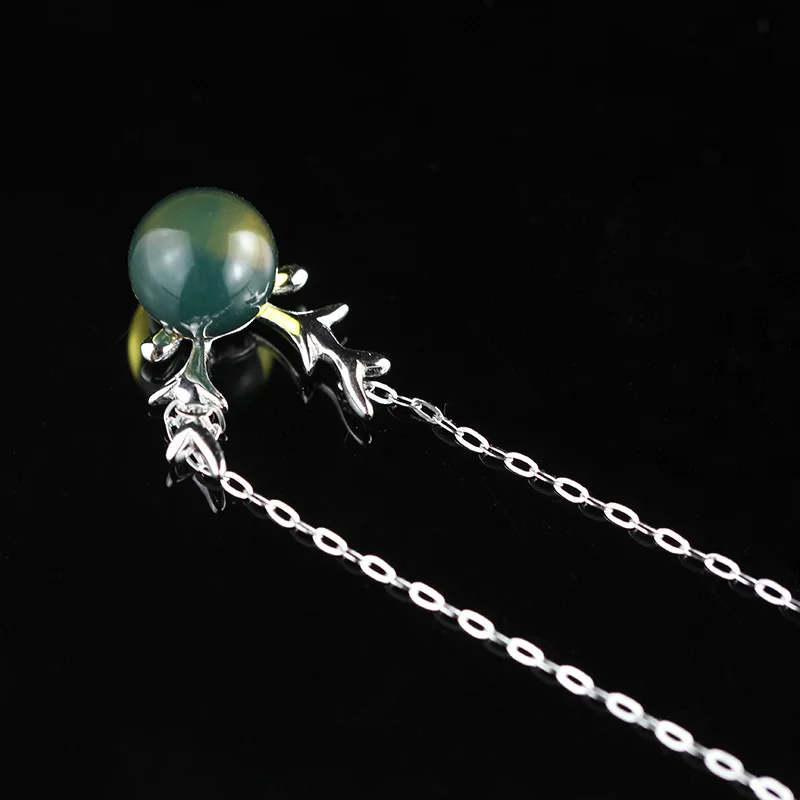 Женское винтажное ожерелье из серебра 925 пробы с натуральным янтарем|necklaces for