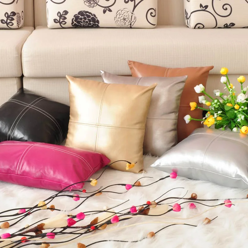 Глянцевая мягкая металлическая однотонная полиуретановая кожа чехол для