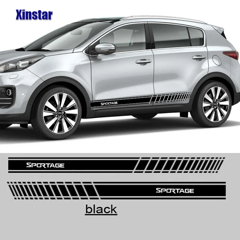 

2 шт. Автомобильные Боковые спортивные наклейки для KIA Sportage