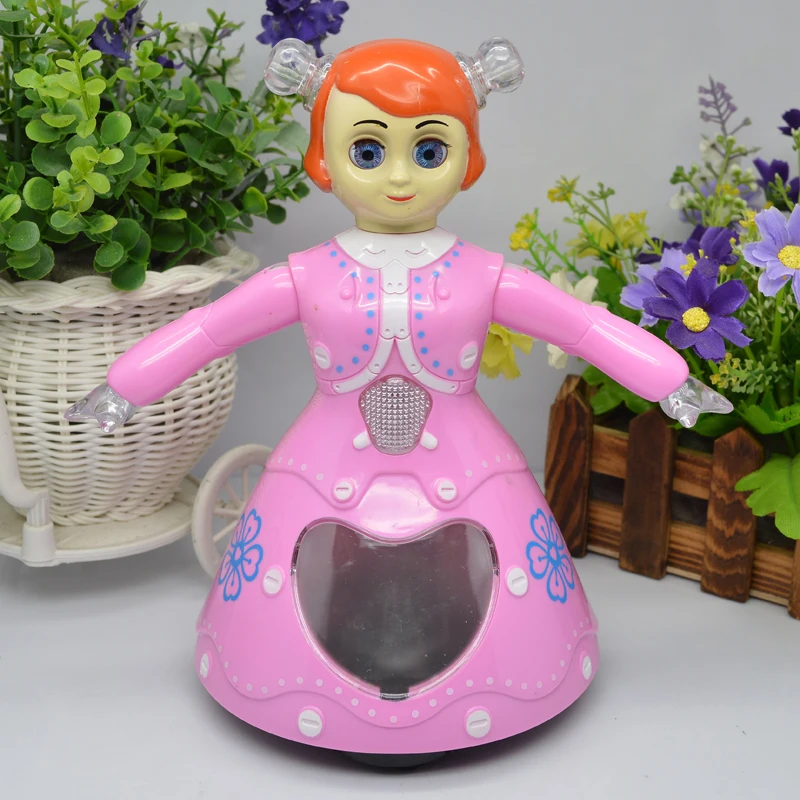 Малыш Электрический игрушки Детские музыкальные игрушки Танцы кукла мигает светодиодный 3d Light Princess игрушки детские развивающие игрушки рождественские подарки