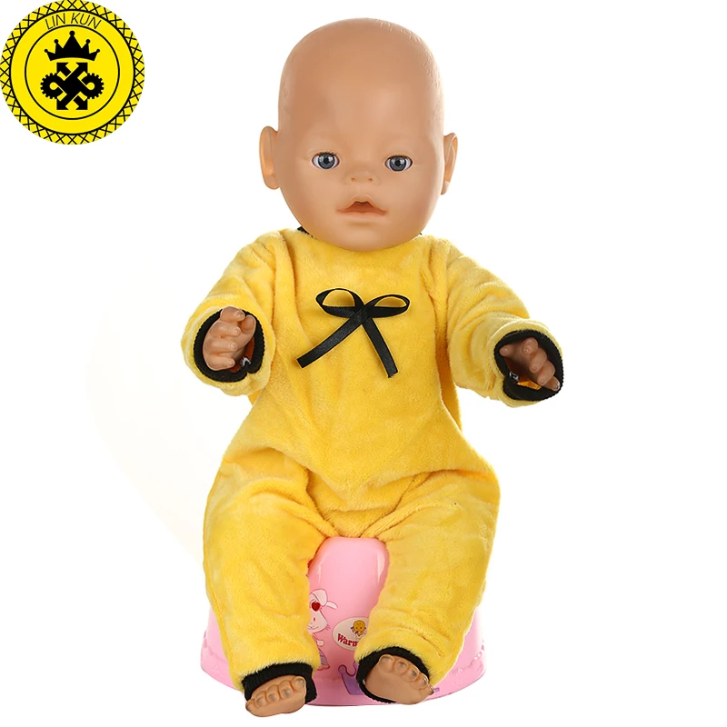 Одежда для маленьких кукол желтые Комбинезоны аксессуары 40 46 см 539|dolls accessories|doll