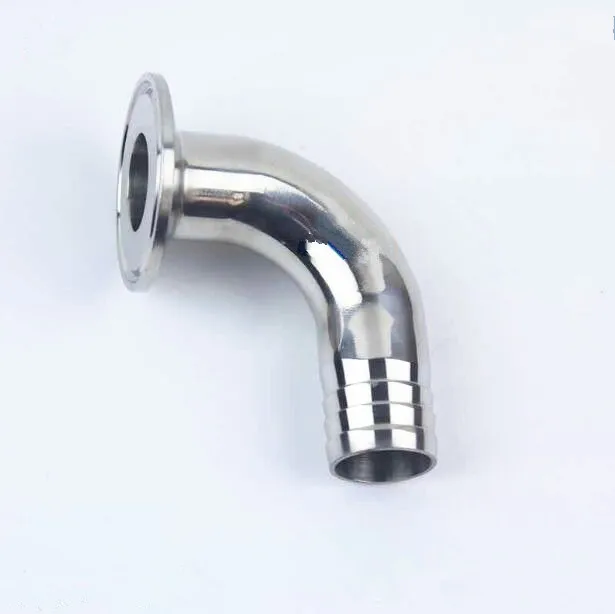 

304 Stainless Steel Water Pipe Hose Joint Fittings Ferrule 90 Degree Elbow hygienic grade quick-loading Barb Pipe Fitting