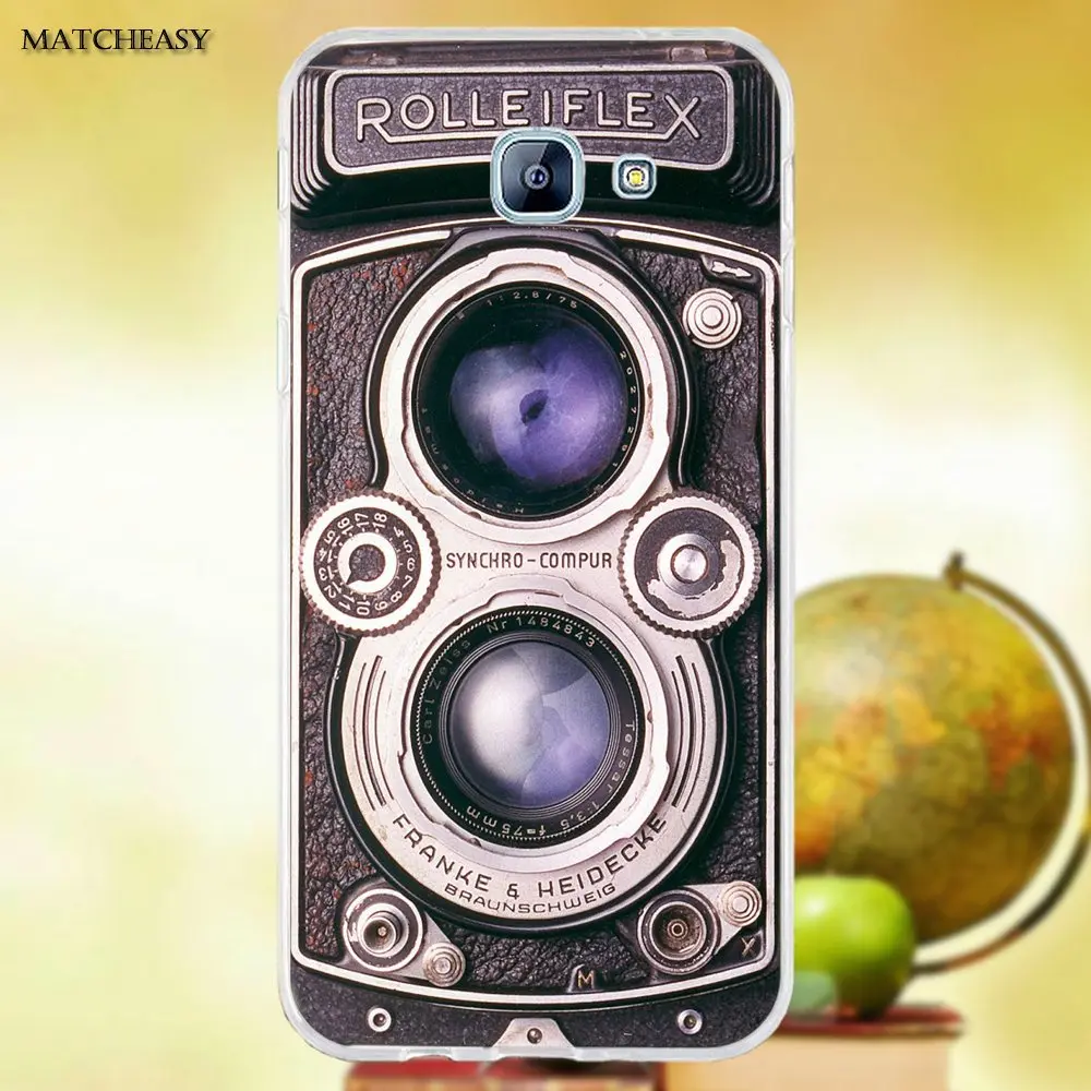 Oedmeb Rolleiflex винтажная Ретро камера для Samsung Galaxy A3 A5 A7 J1 J2 J3 J5 J7 2015 2016 2017 Мягкий ТПУ