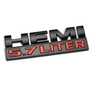 3D стикер для автомобиля 5,7 литр логотип Hemi эмблема табличка значок наклейка для Dodge джип RAM серебро красный автомобильные аксессуары - Название цвета: Белый