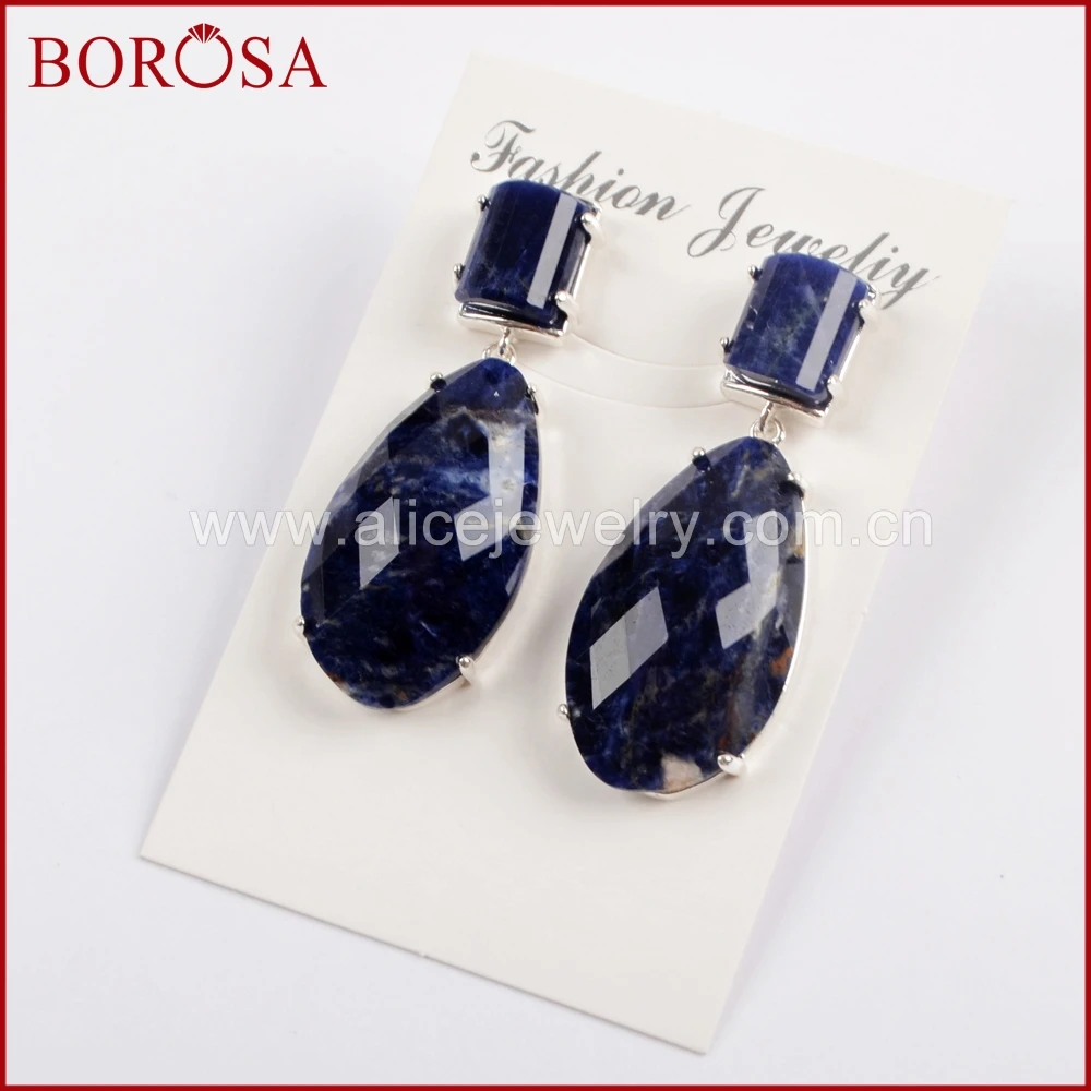 BOROSA 3/5 пар серебряных цветов микро проложить Подвески с фианитом многородные