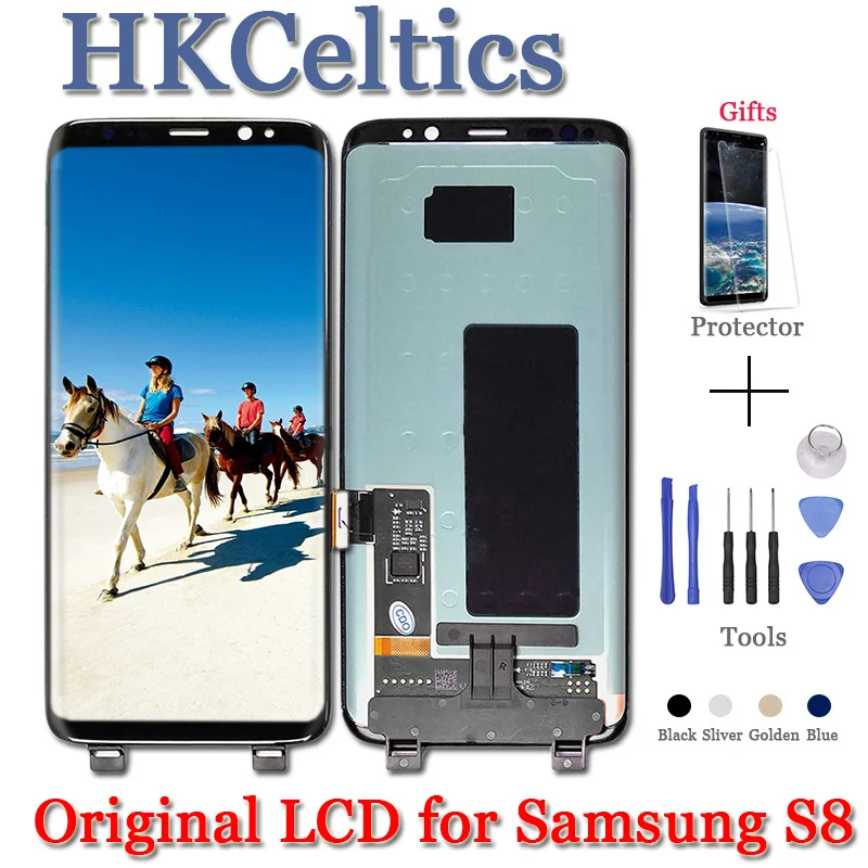 10 шт. оригинальный сменный дисплей для SAMSUNG Galaxy S8 G950 G950F Plus G955 G955F + ЖК сенсорный