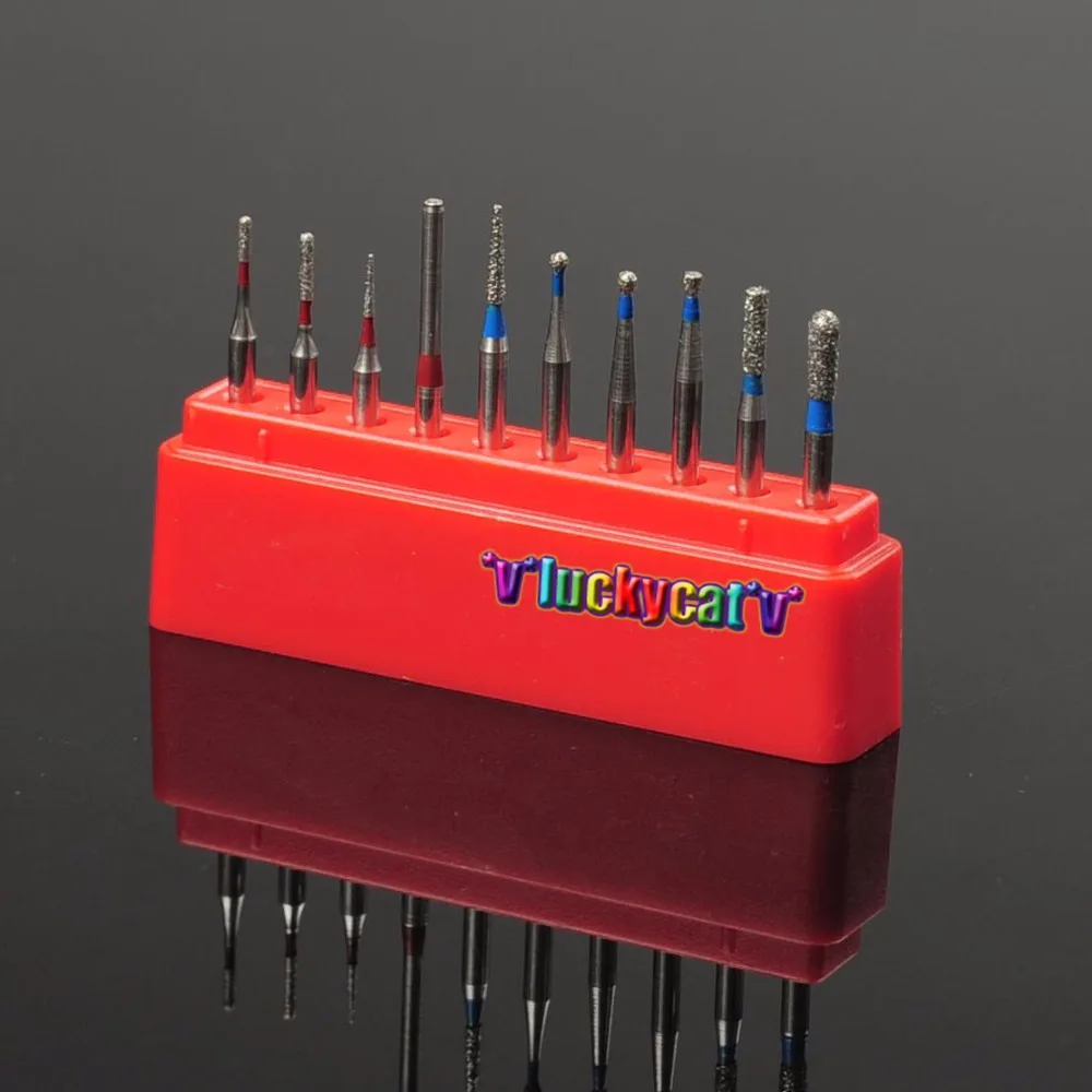 

30Pcs Dental High Speed 1.6mm Diamond FG Burs For Polishing Smoothing 10Pcs/set In Red Color