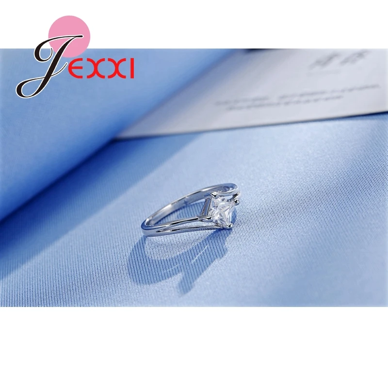 Женские кольца из стерлингового серебра 925 пробы с фианитами AAA + CZ модное кольцо