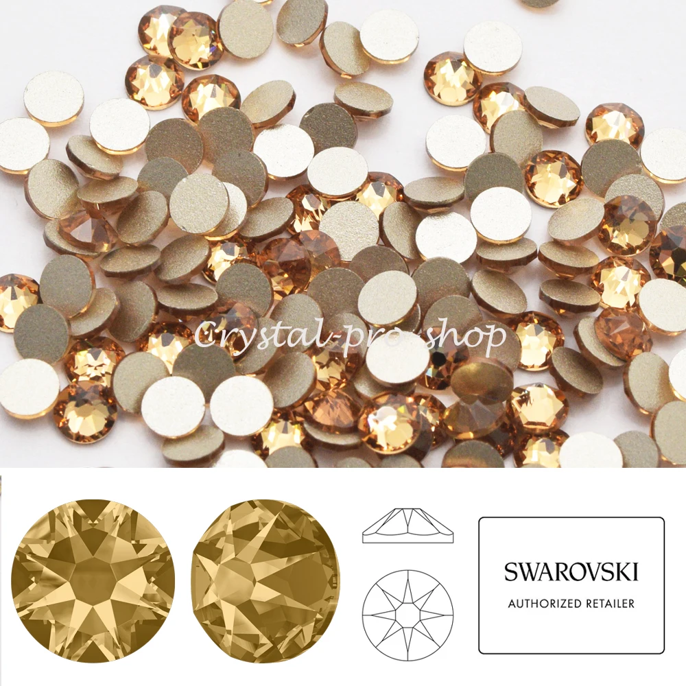 Новинка 2019 20 светло Колорадский Топаз (246) элементы Swarovski ss14 (3 5 3 6) мм (без горячей