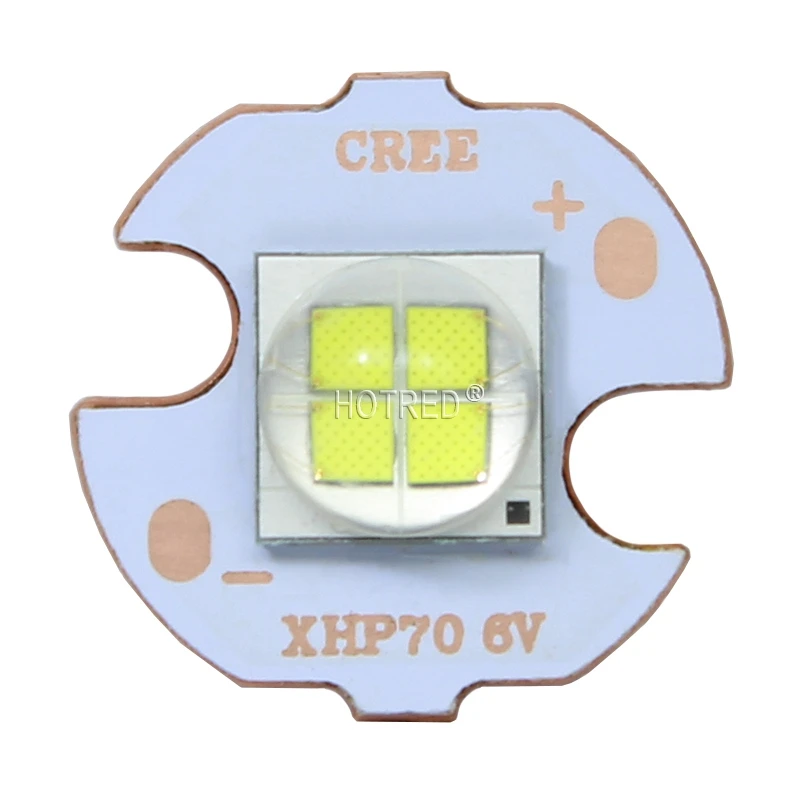 Epi светодиодный s 7070 20 Вт 12 В 6 в светодиодный сменный Cree MKR XHP70 XHP50 светодиодный излучатель холодный белый 6500 к синий светодиодный светильник с 20 мм медной печатной платой