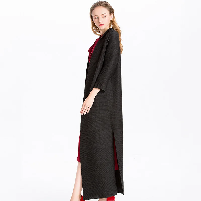 Changpleat 2019 новые весенние однотонные женские плащ Тренч Miyak плиссированные модные