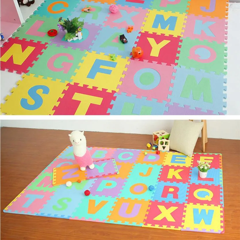 36 шт. напольный игровой коврик из ЭВА с большими цифрами алфавита|floor play mats|large floor