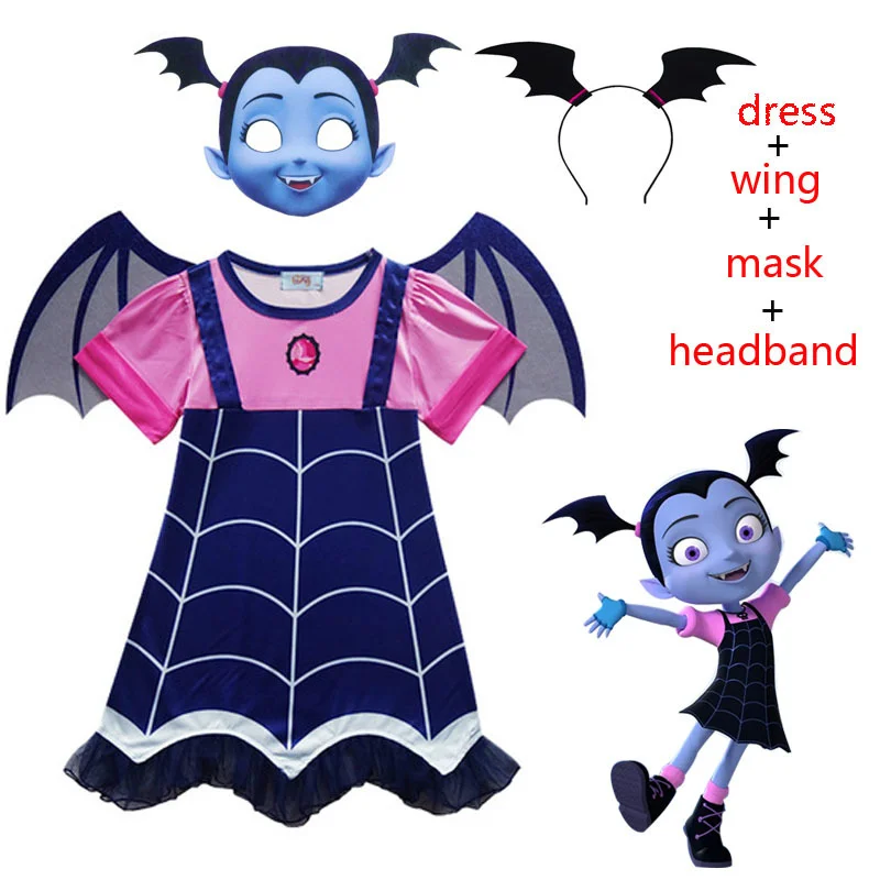 Girls Vampirina Costume Vampire Cosplay Children's Dresses Kids Halloween Carnival Fancy Party Dress For Girl Streetwear Clothes |