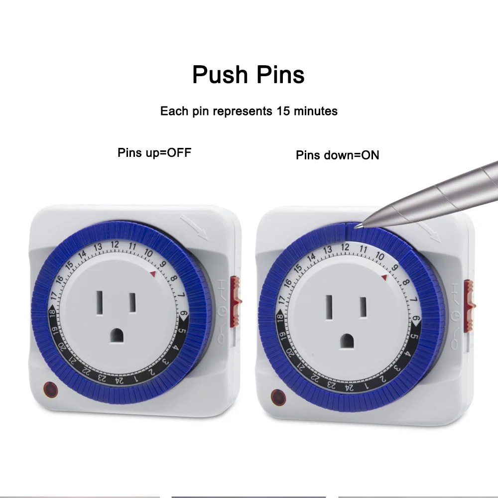 Белый квадратный 24 часовой таймер Портативный Таймер комнатный