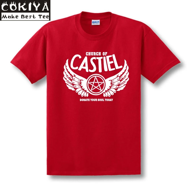 MISHA COLLINS CASTIEL футболка сверхъестественная 8 цветов Размер XS XXL Мужская Женская