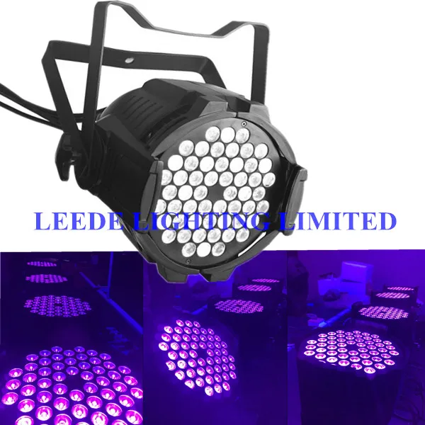 Оптовая продажа светодиодный сценический прожектор dmx UV par64 8 шт./лот 54x3 Вт led Par Can