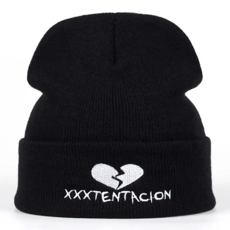 Новинка 2018 брендовая шапка XXXTentacion с узором женская вязаная зимняя модные шапочки