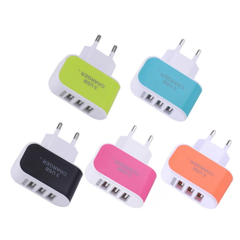 Универсальное сетевое зарядное устройство с 3 USB портами 1 А|Адаптеры AC/DC| |