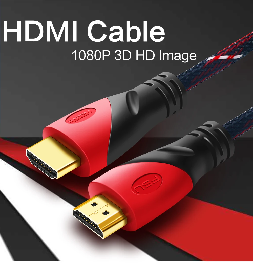 Высокоскоростной HDMI кабель 1080P 3D позолоченный штекер для PS4 Xbox проектор HD lcd Apple tv ноутбук 0,5 м 1 м 2 м 3 м 5 м 8 м 10 м