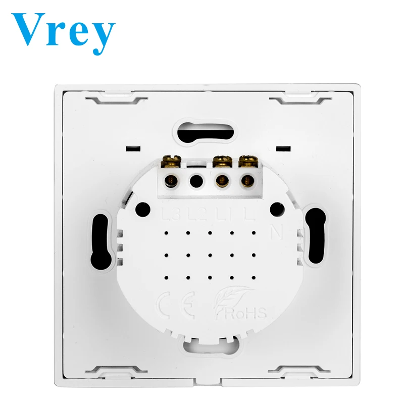 Vrey бренд сенсорный выключатель прерыватель 2кан1way света AC110 220V настенный смарт