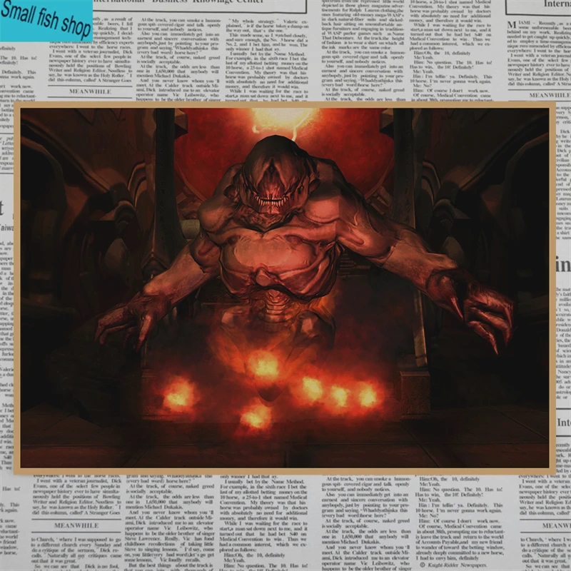 DOOM украшение для домашнего интерьера крафт-игра плакат рисунок core наклейки на стену