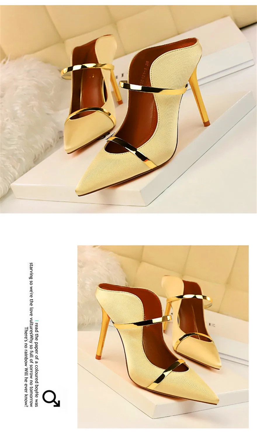 7 Colors Solid Silk Women Slippers Pointed Toe Outdoor Sandals High Heels Woman Sexy Party Show Thin Ladies Shallow Summer Shoes