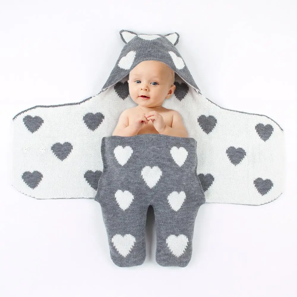 Одеяло осенне-зимнее теплые детские одеяла для сна в форме сердца однотонное