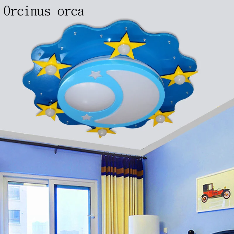 Светодиодная потолочная лампа с мультяшным изображением теплый светильник для