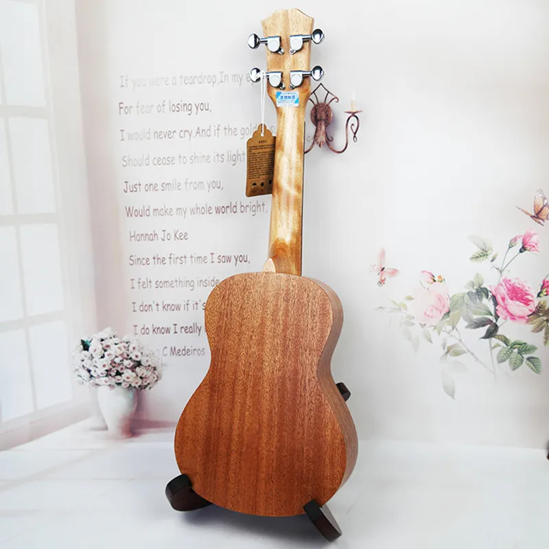 Акустическая мини гитара укулеле 23 дюйма гриф из палисандра 4 струны резец ели