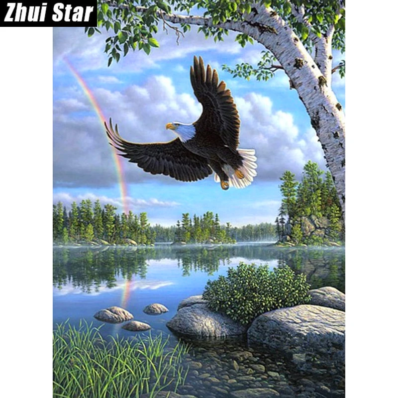 Алмазная 5d картина Zhui Star с квадратными стразами сделай сам вышивка крестиком