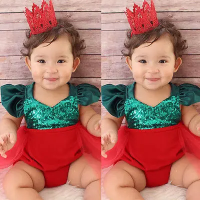 Милый комбинезон с блестками для маленьких девочек фатиновой юбкой пачкой
