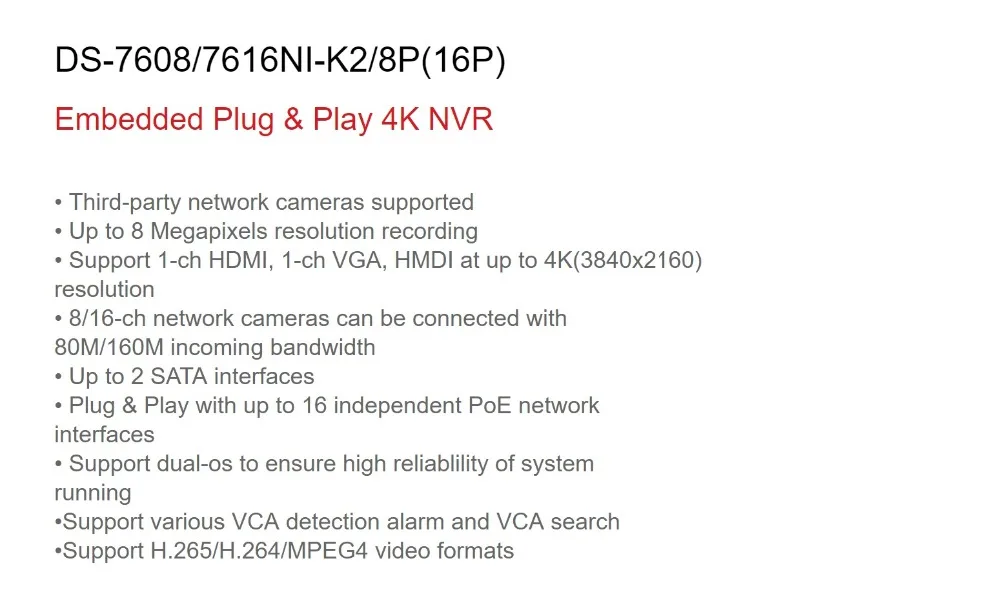 Hikvision камера безопасности наборы 8MP револьверная ip-камера ночного видения Обнаружение движения с 2 анализом действий видеонаблюдение