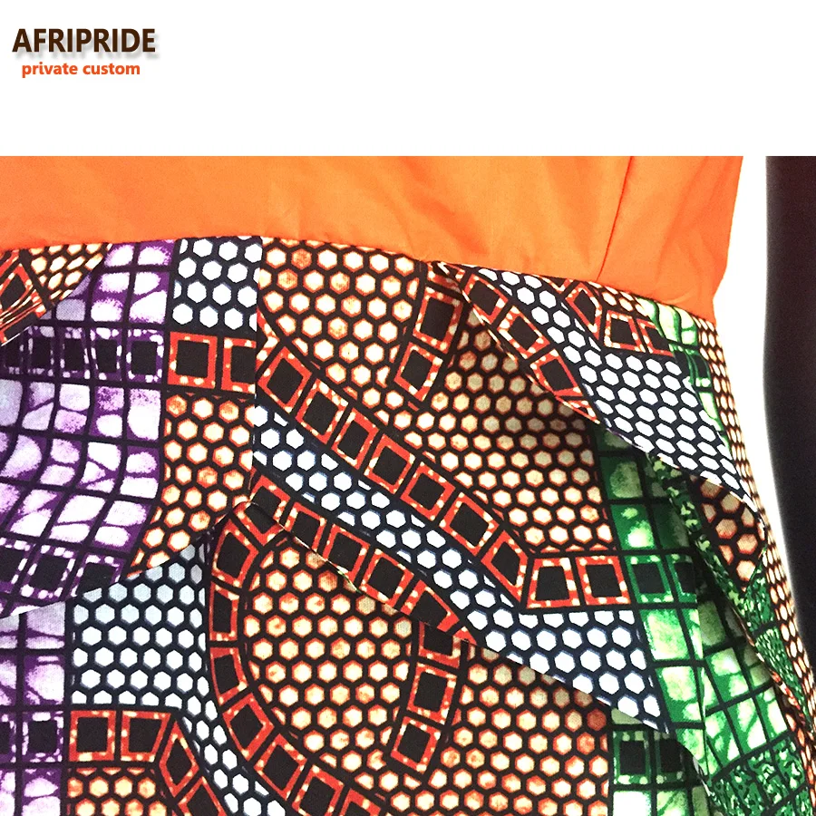 2019 Африканское женское платье AFRIPRIDE Частный заказ Лето Повседневная складчатая
